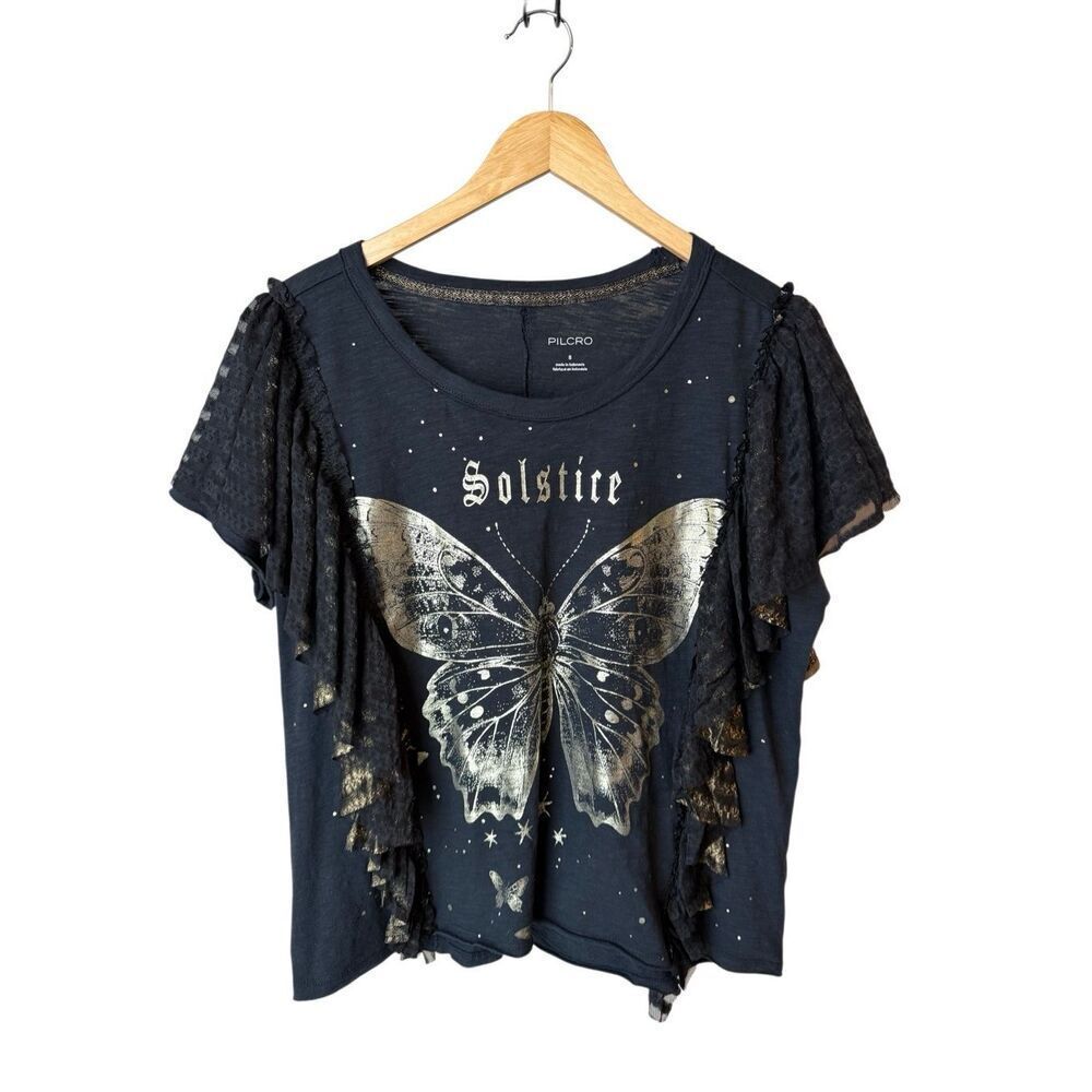 Anthropologie Pilcro Oversized Golden Hour Tee Size S - Picture 5 of 10